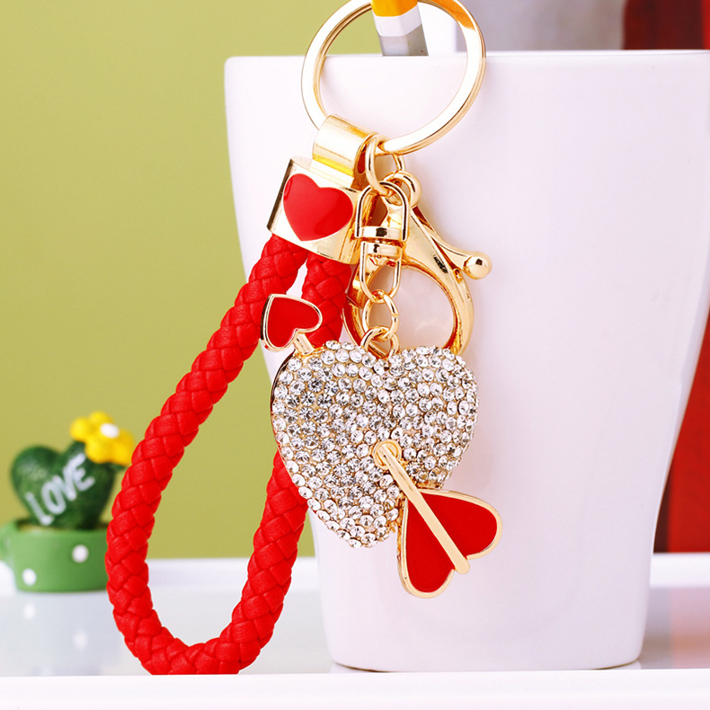 Zinc alloy Material Valentine'S Day Festival Cute Heart Shape Zinc Alloy Valentine's Day Women's Keychain