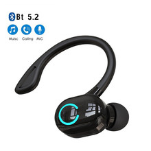 新款单耳蓝牙耳机 挂耳式耳机5.2无线蓝牙 高清音质 蓝牙耳机批发