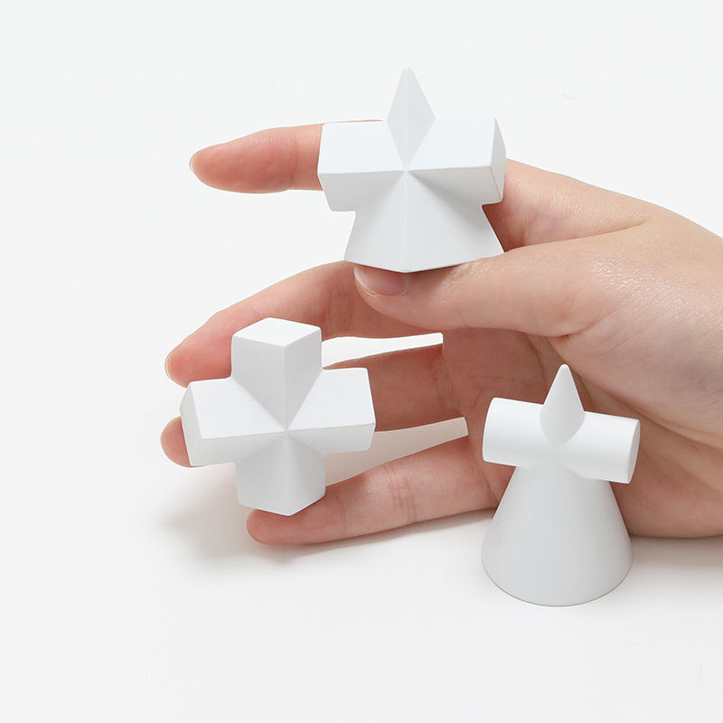 艺明 仿真石膏几何体冰箱贴 树脂3d立体磁力贴磁贴磁性贴个性创意