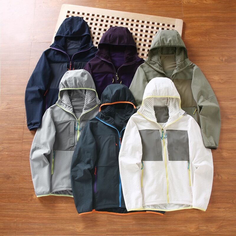 Replacement Series! Checkered Velvet Fabric! Outdoor Hooded Warm Velvet Contrasting Color Splicing Jacket Autumn and Winter Windproof Soft Shell Jacket