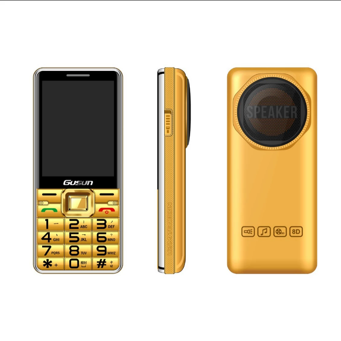 Мобильный телефон для пожилых людей, D172, поддержка всех стандартов связи, 4G, широкий экран, 4G