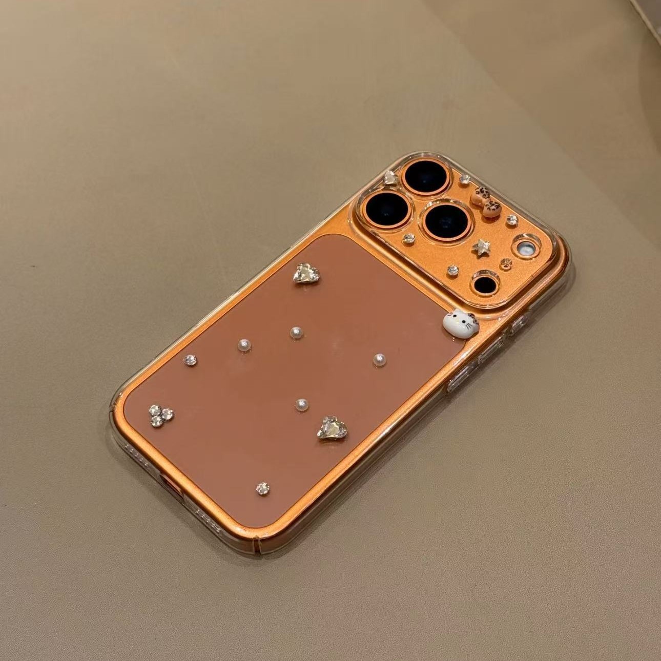 ins透明全包kitty钻壳适用iPhone17promax苹果16手机壳15新款14女