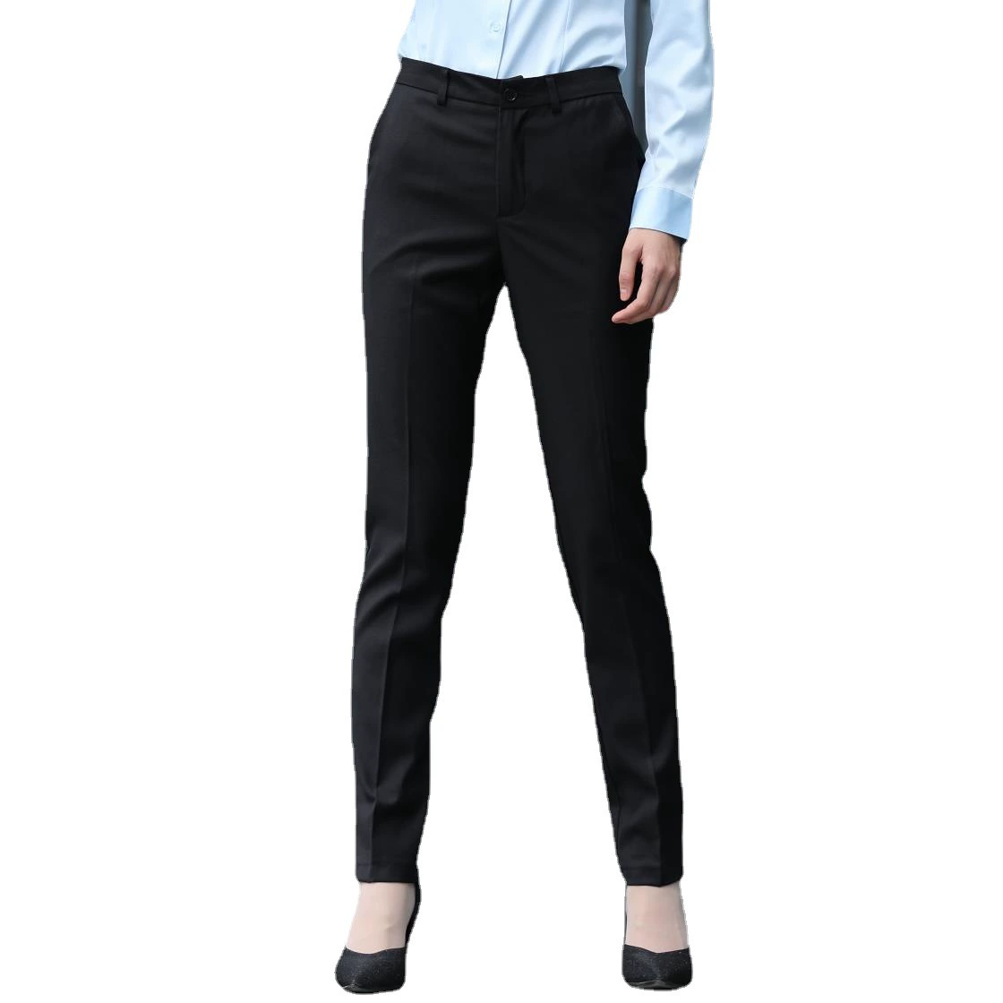 Черные брюки весна-осень, брюки- костюм slim-fit, корейский стиль, комфорт на заказ