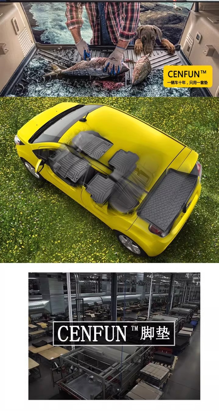 Suitable for 20-25 Models of Hyundai Palisade, 3D All-Weather Wear-Resistant Trunk Mat, Tpe Backrest Mat
