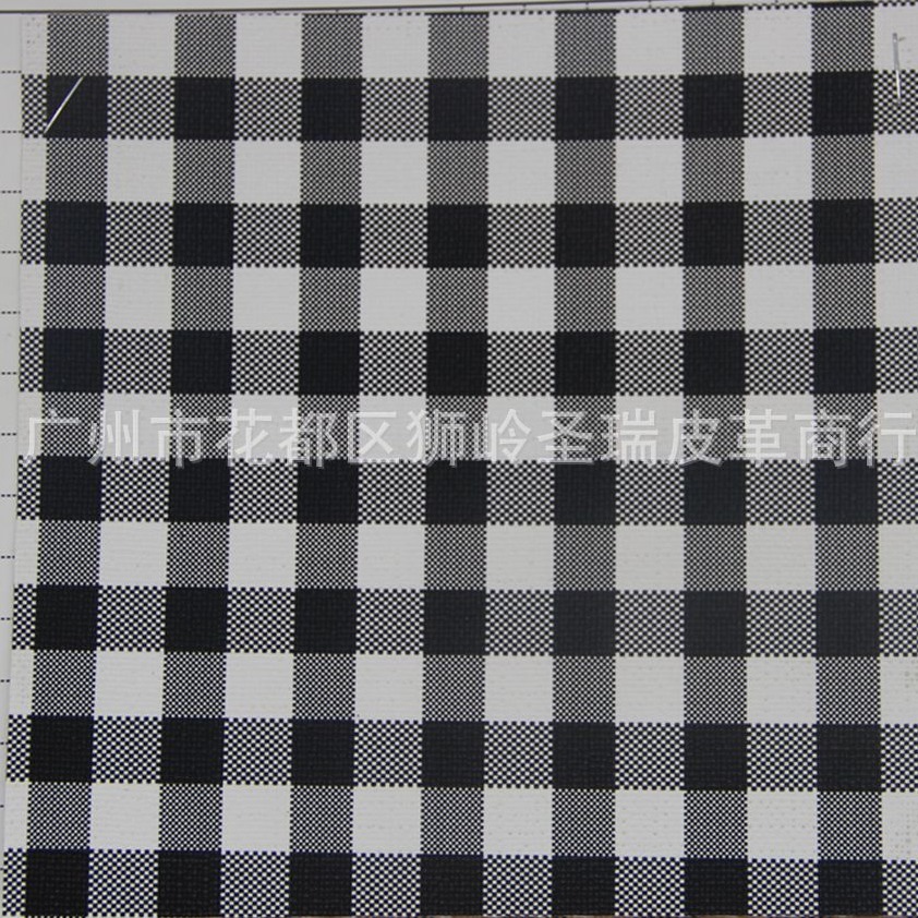 【圣瑞皮革】厂家低价批发格仔纹箱包手袋人造革 格仔纹 SR-1520