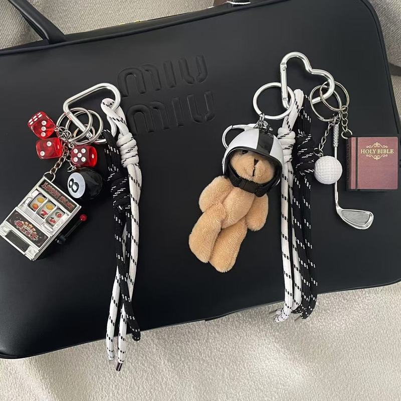 バッグペンダントコレクション miu スタイル多機能織りストラップキーホルダーバッグペンダント diy アクセサリーバックパックパーソナライズされたペンダント|undefined
