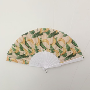 Summer Push Fruit Fan Cartoon Foldableing Fan Portable Hand Fan Children's Day Small Gift Plastic Fan