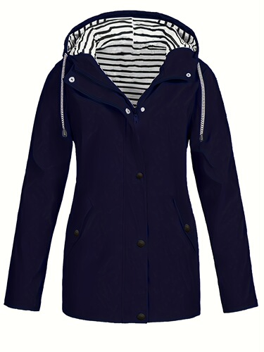 Women'S Casual Yellow Hooded Jacket Stylish Long Sleeve