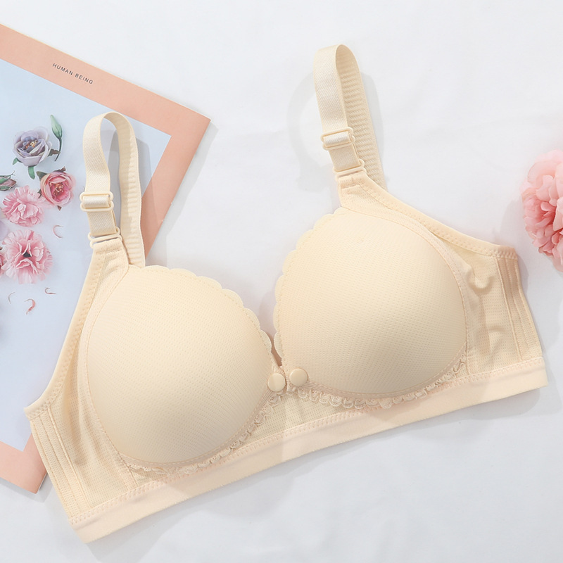 New Nursing Bra Pregnant Women's Underwear Women's Pregnant Bra Without Steel Rings Prenatal and Postpartum Feeding plus size Front Buckle