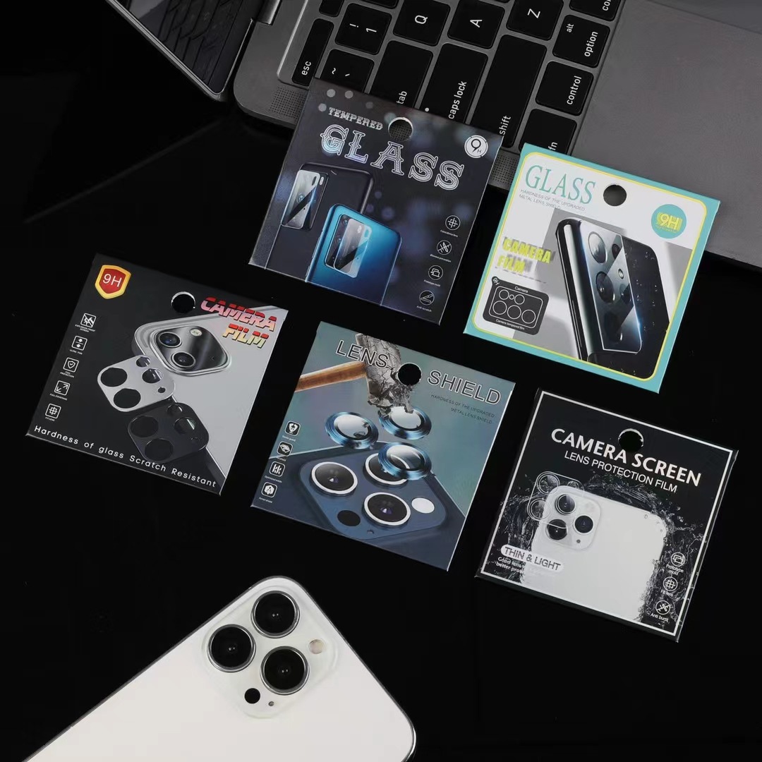 适用iphone手机镜头膜包装盒三星鹰眼镜头圈钢化膜信封纸盒手表膜