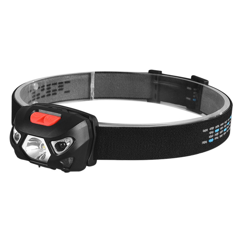 Nuevo faro de carga de luz brillante LED, pesca de inducción, batería de larga duración, pesca nocturna al aire libre, linterna montada en la cabeza
