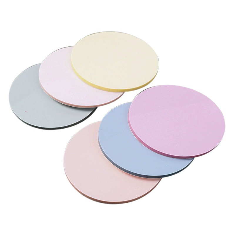 В наличии Новые многоцветные прозрачные почтовые заметки круглые милые маркерные наклейки для сообщений Студенческие канцелярские заметки оптом