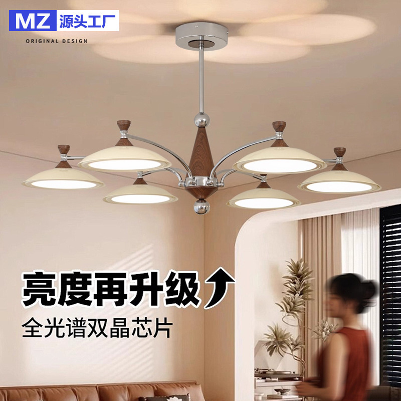 Star Mid-Autumn Style Living Room Chandelier 2025 New Designer High-End French Cream Style Ufo Hall Main Light