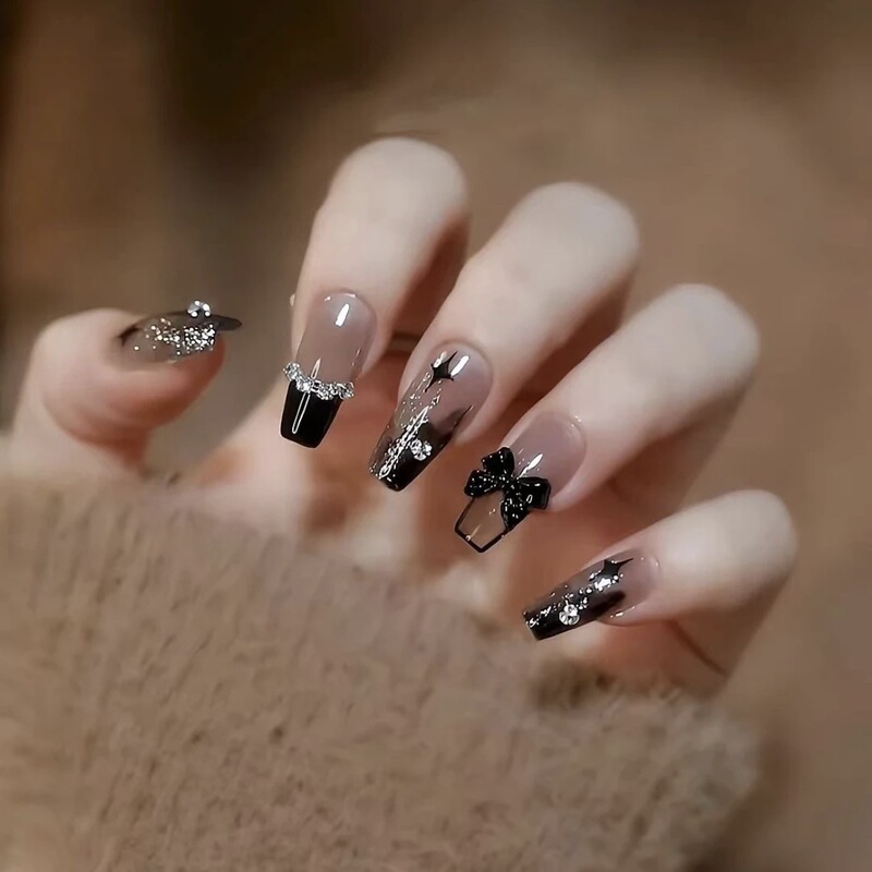 Wearing armor black theme album nail art master butterfly advanced wearing nail art stickers trembles explosions nail piece wholesale Wearing armor black theme album nail art master butterfly advanced wearing nail art stickers trembles explosions nail piece wholesale