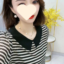 雪纺衫短袖女2025夏季新款洋气娃娃领气质减龄宽松遮肚显瘦上衣女