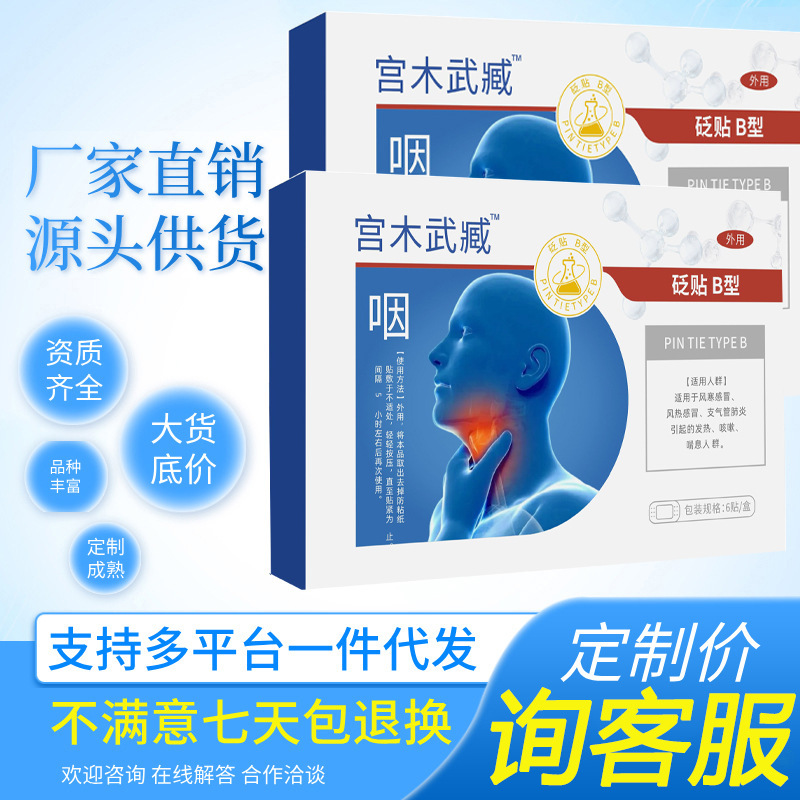 【常年热卖】咽喉贴6贴装医疗器械咽喉咽扁喉咙疼痛干涩 咽喉贴膏|undefined