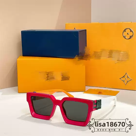 L Millionaire Fashion Square Frame Sunglasses Ins Influencer Women's Unisex Acetate Sunglasses Men 96006