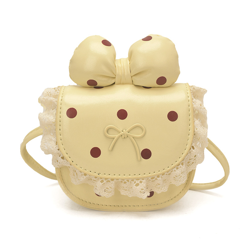 Bolsas de niños dulces lindos arcos bolsas de hombro para hombres y mujeres, bolsas de acessorios de encaje de princesa