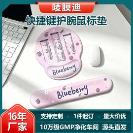 G07硅胶护腕鼠标垫卡通快捷键创意手腕垫个性化键盘托套装批发