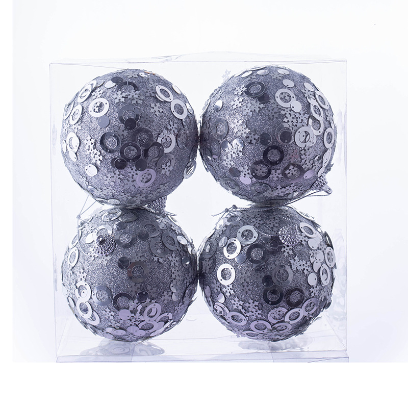 Árbol de navidad de plata suministros de navidad 10CM de espuma de navidad bola de navidad decoración del hogar colgante festival bola colgante de BRICOLAJE colgante