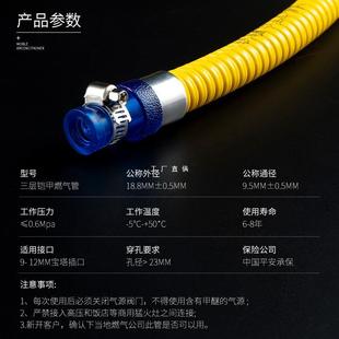 Gas pipe natural liquefied gas hose household explosion-proof pipe gas stove pipe stainless steel metal connecting pipe