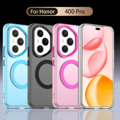 Honor 400Pro 外国版磁気電話ケース 400 磁気肌感触つや消し保護カバー落下防止ケースに適しています。