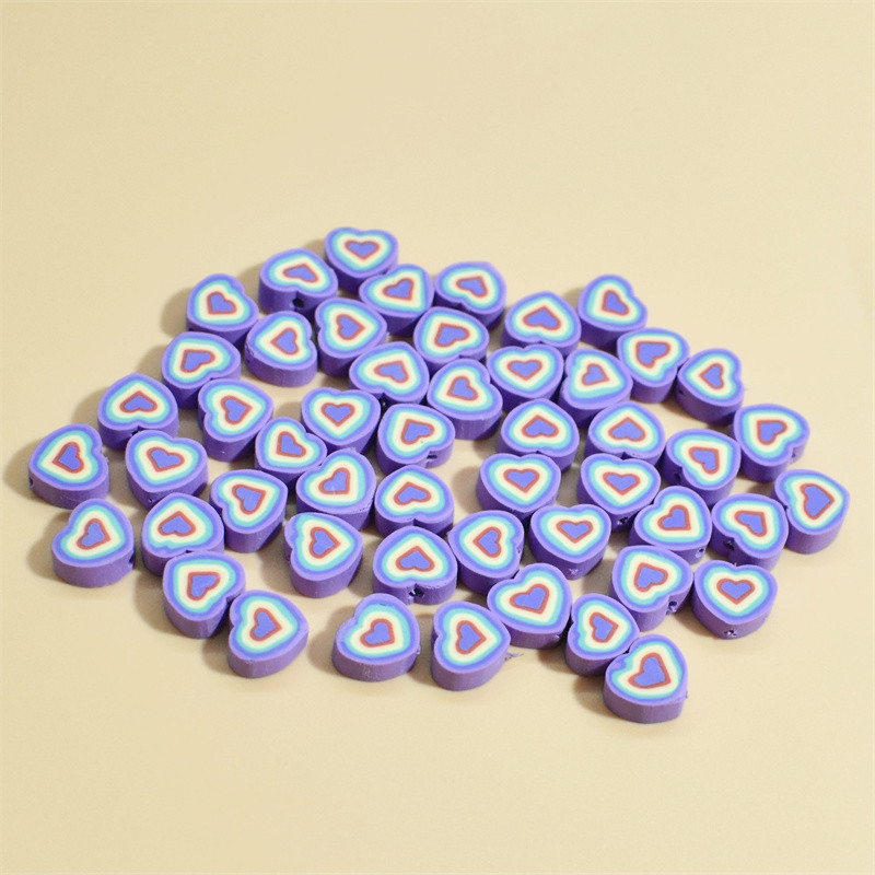 100 PCS/Package Soft Clay Heart Shape Beads display picture 5