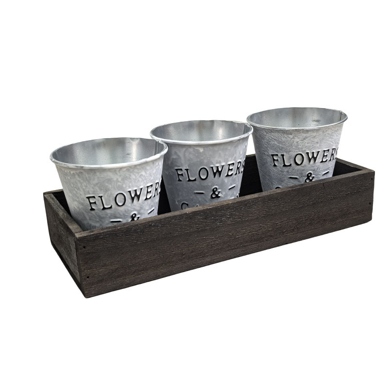 Bar de madera porta taza caja rectangular maceta de escritorio caja de almacenamiento maceta pequeña maceta conjunto de soporte de taza retro