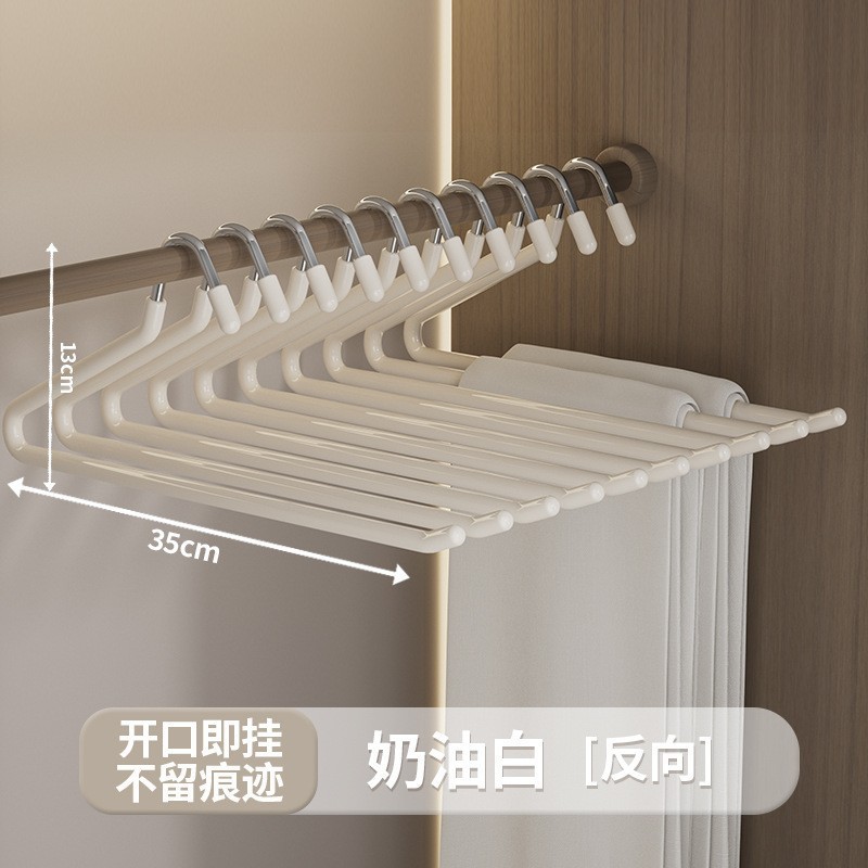 Acero inoxidable ganso pantalón percha