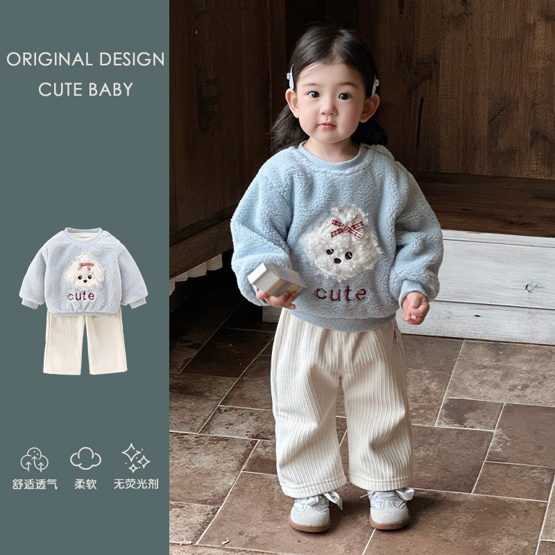2025新款女童套装秋装洋气女宝宝卫衣卫裤秋季婴幼儿童衣服两件套|undefined