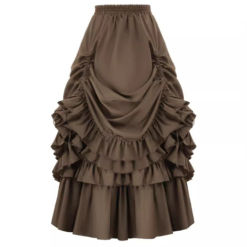 2024 New Arrival Women's Solid Color Skirt for Foreign Trade, Europe, Middle East, Amazon, Stage Performance Costume, Halloween Outfit