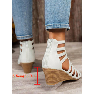 F 96979 Platform cutout Roman sandals ����U���_�R��Ь
