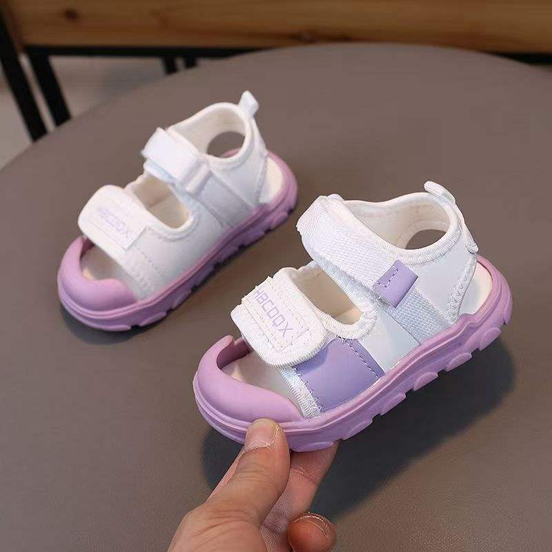 韓国スタイルの子供サンダル 2025 夏ベビー幼児の靴包頭男の子ビーチシューズ通気性の女の子の靴|undefined