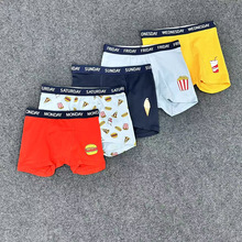 欧美外贸单中小男童棉质平角裤儿童内裤男孩纯棉短裤星期裤