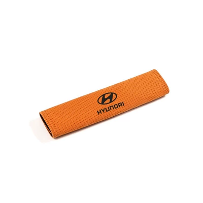 Suitable for hyundai elantra tucson hyundai ix35 sonata safety belt shoulder protective cover suede breathable decoration (Seat belt shoulder pad) - hermes-orange-215cm-1-piece