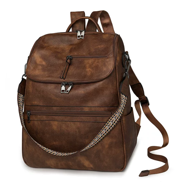 Retro College Student Backpack 2025 Spring New Trend Fashion High-end Sense Bag British Style Western Style Backpack