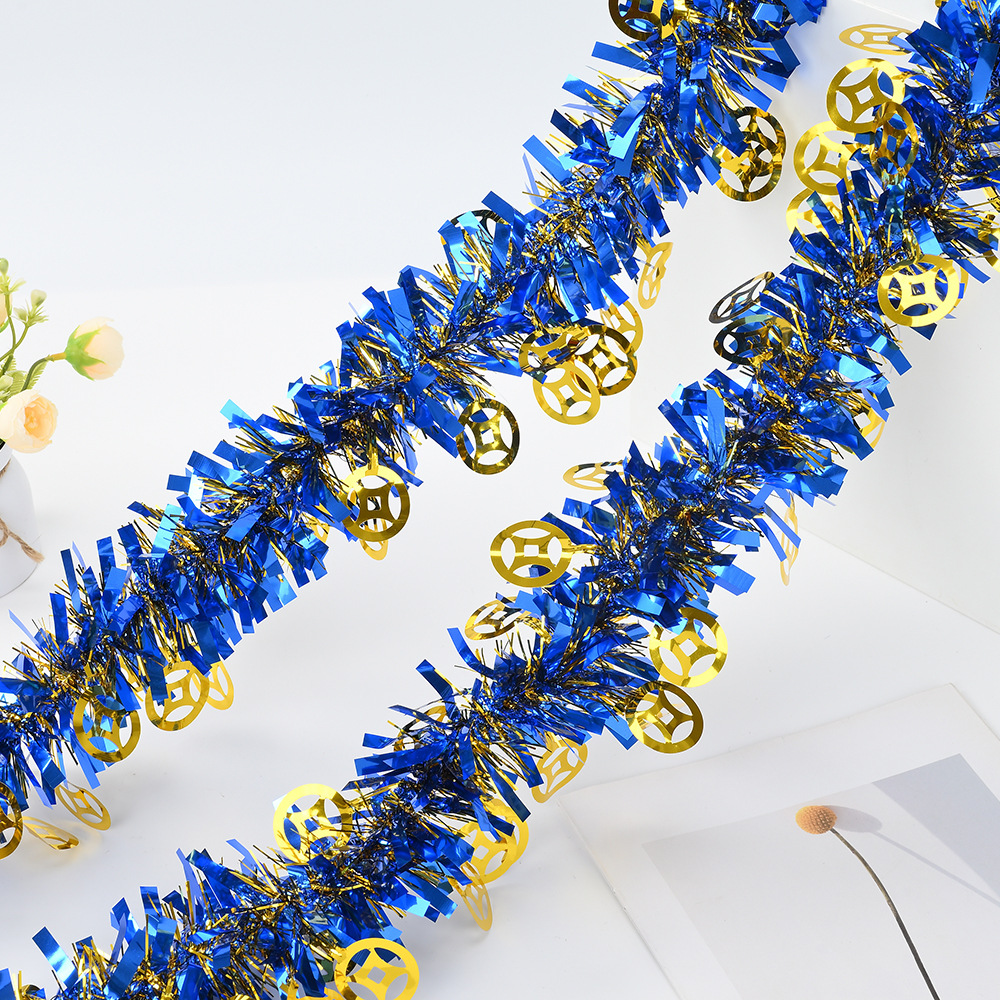 Festival Qingming al por mayor tira de cobre colgante espuma tira de lana 2m 9cm atmósfera artículos decorativos multicolores