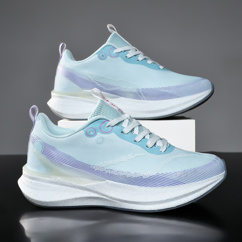 Zapatos de corrida de carbono superligero transpirables adolescentes para hombres y mujeres, zapatos de corrida casuales para estudiantes