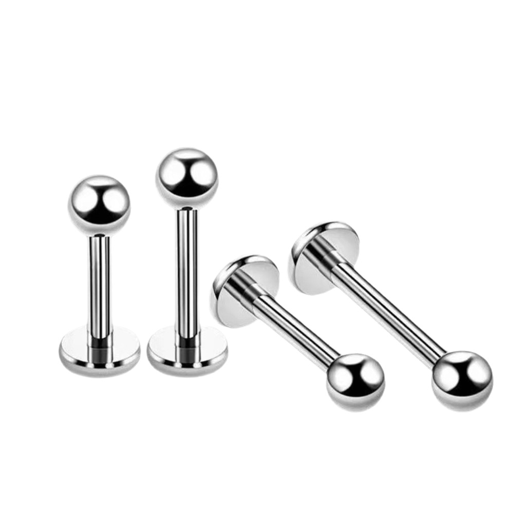 F136 titanium alloy lip nail round ball flat bottom rod internal thread ear bone nail lip nail earring screw piercing decoration