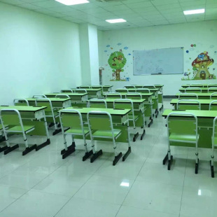 School Tutoring Class Colorful Double Desks and Chairs Foldableable Adjustable Writing Desk Tutoring Class Learning Tables and