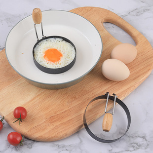 Factory stainless steel omelette poached egg breakfast egg round egg steamer egg ring boiled egg ring mold wholesale