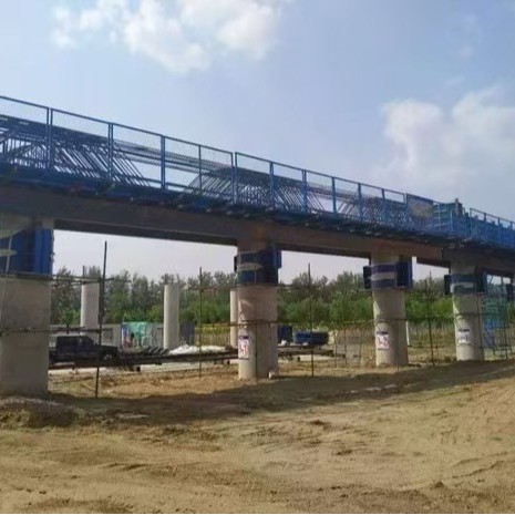 建筑盖梁平台墩柱施工桥梁施工作业平台高空通道施工平台厂家