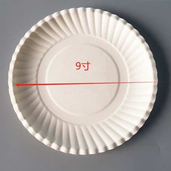 Plato desechable para pastel de cumpleaños Plato de fiesta Plato de papel Platos de cubierta Pintura de alimentos Snack Plato de papel de picnic