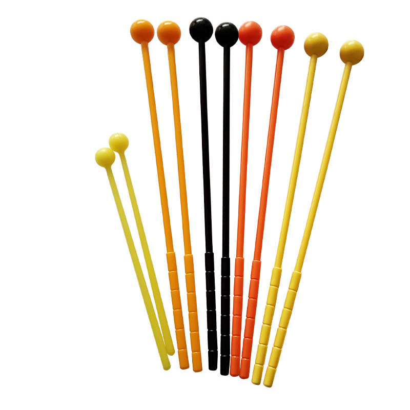 Fábrica al por mayor instrumento de percusión Orff martillo negro mano que sostiene niños jugando ayudas didácticas tambor palo tambor martillo