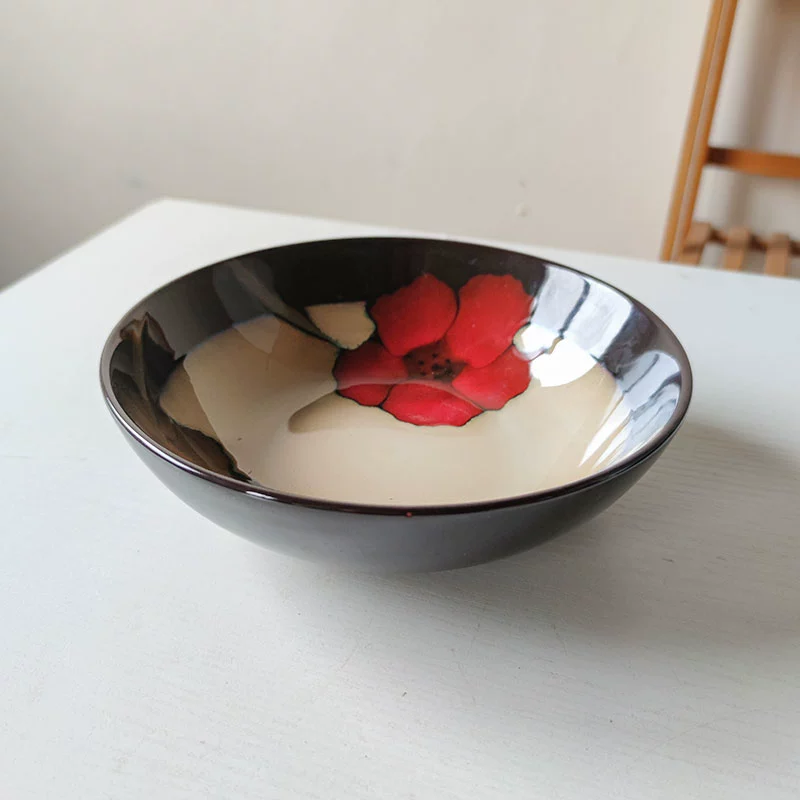 Japanese-style ceramic deep dish, 7–8.5-inch serving bowl, assorted patterns, slight imperfections