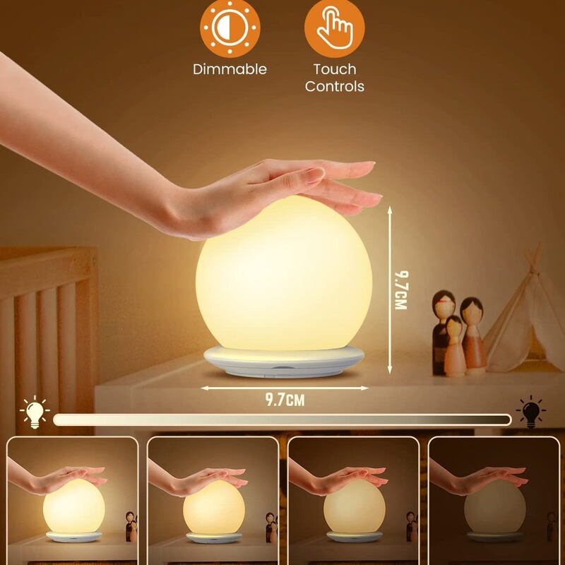 子供の寝室のパットライト LED センサーライト赤ちゃん授乳ベッドサイドランプタイミングカラーチェンジナイトライト|undefined