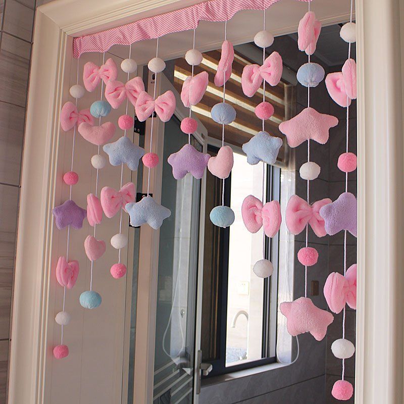 String Color Star Decorative Curtain Partition Curtain Bedroom Velcro Three-dimensional Hanging Curtain Punch-free Bathroom Home Door Curtain String Color Star Decorative Curtain Partition Curtain Bedroom Velcro Three-dimensional Hanging Curtain Punch-free Bathroom Home Door Curtain