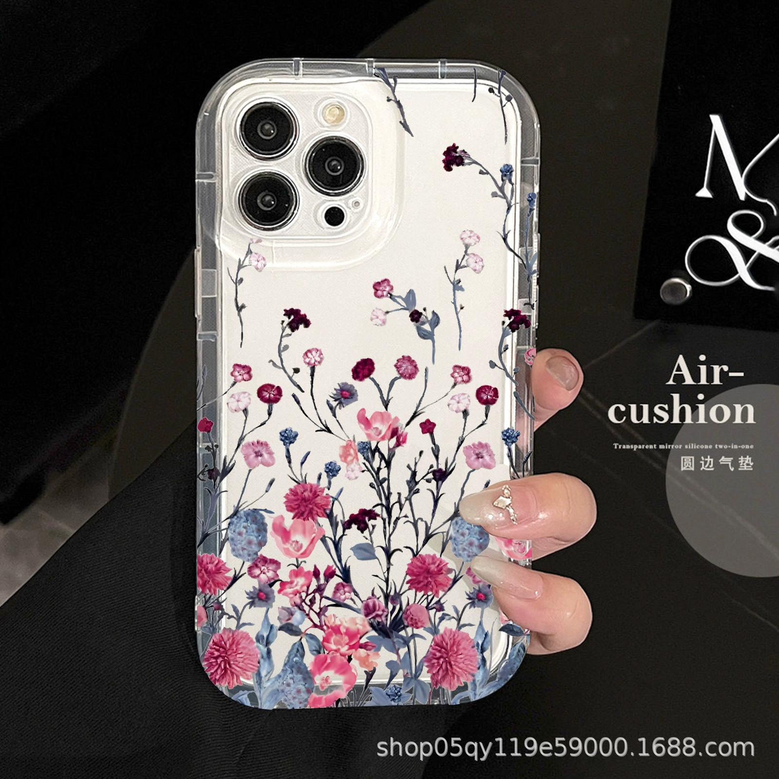 Яблоко, воздушный пакет, чехол для телефона, iPhone16 Pro, iPhone 12, с цветами, iphone