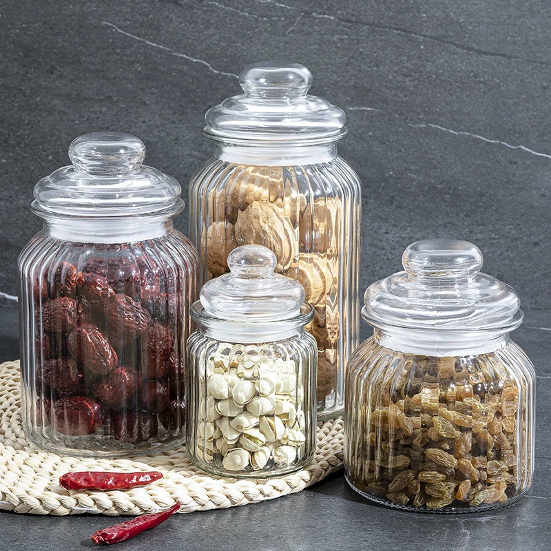 Glass capacious bottle, storage box, flavored tea, storage system
