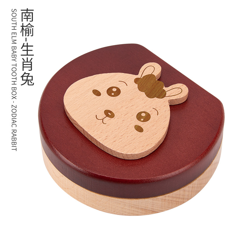 Caja de pezón para niños de madera 1-3-5 años bebé pelo fetal pezón caja de almacenamiento año viejo conmemorativo cordón umbilical caja de colección